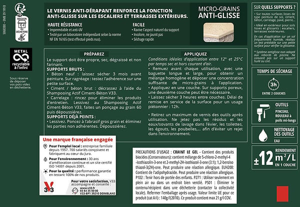 V33 PEINTURE - Vernis anti-dérapant - Satin - Incolore - 2.5L - large