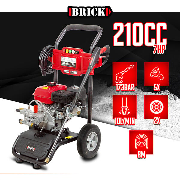 BRICK - Nettoyeur haute pression thermique 173 bars max - 210CC - large