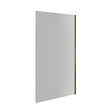 ESSEBAGNO - Pare-Baignoire fixe verre anticalcaire et aluminium 80 x 140 Or Brossé - vignette