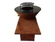 PURLINE - Barbecue avec plaque ronde, grill et support - vignette