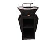 PURLINE - Barbecue avec plaque ronde, grill et support - vignette