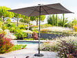 HESPERIDE - Parasol droit rectangulaire Loompa Ardoise - 3 x 2 m - Hespéride - vignette