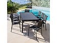 HABITAT ET JARDIN - Table de jardin en aluminium extensible "Lagos" - 140/280 x 90 x 76 cm - Noir - vignette