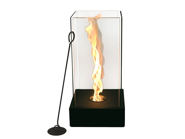 PURLINE - Cheminée de table à l'éthanol avec flamme à effet tornade - large