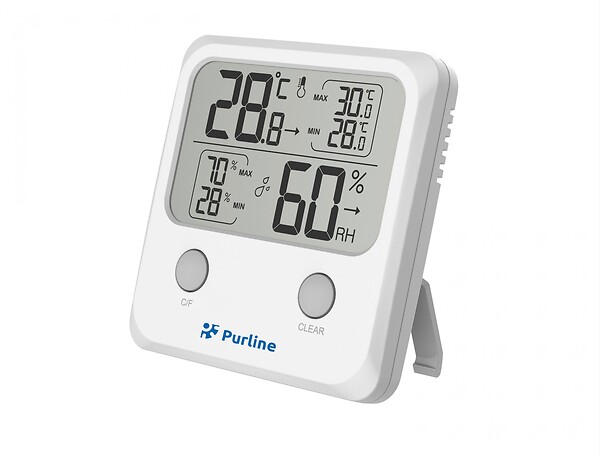 PURLINE - Station météo sans fil avec affichage de la température et de l'humidité - large
