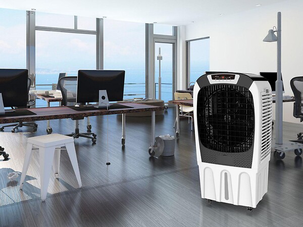 PURLINE - Rafraichisseur d'air par évaporation à débit élevé avec télécommande et roues - large