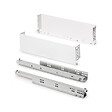 EMUCA - Tiroir extérieur Simplex 25kg hauteur 122mm, profondeur 440mm, acier, peint en blanc - vignette