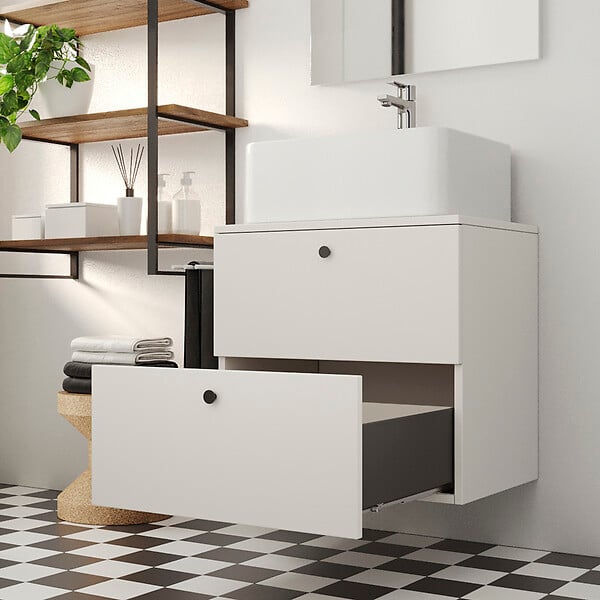 EMUCA - Tiroir extérieur Simplex 25kg hauteur 122mm, profondeur 490mm, acier, Gris antracite - large