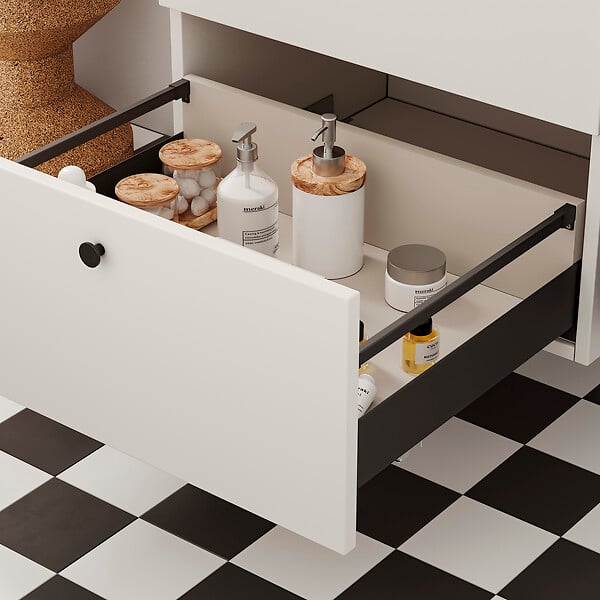 EMUCA - Tiroir extérieur Simplex 25kg hauteur 88mm, profondeur 440mm, acier, Gris antracite - large