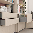 EMUCA - Tiroir extérieur Vertex avec réglages 3D hauteur 131mm, 40kg, profondeur 500mm, Acier, Peint en aluminium - vignette