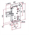 TIRARD - Serrure de portail en applique série GA 71X145 gauche - TIRARD - WA592303 - vignette