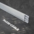 TECNOPROFILS - Plinthe Passe-Câble PVC 80 mm - Chêne Cendré - 2.60 m, Lot de 5 - vignette