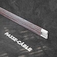 TECNOPROFILS - Plinthe Passe-Câble PVC 50 mm - Planche Vieillie - 2.60 m, Lot de 5 - vignette