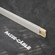 TECNOPROFILS - Plinthe Passe-Câble PVC 50 mm - Planche Blanchie - 2.60 m, Lot de 5 - vignette