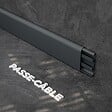 TECNOPROFILS - Plinthe Passe-Câble PVC 80 mm - Anthracite - 2.60 m, Lot de 5 - vignette