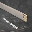 TECNOPROFILS - Plinthe Passe-Câble PVC 80 mm - Chêne Naturel - 2.60 m, Lot de 5 - vignette