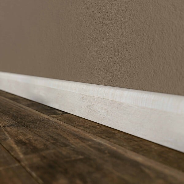 TECNOPROFILS - Plinthe Passe-Câble PVC 80 mm - Planche Blanchie - 2.60 m, Lot de 5 - large