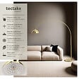 TECTAKE - Lampe sur pied ARCUS en acier style rétro, 60W jaune or - vignette