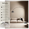 TECTAKE - Lampe sur pied ARCUS en acier style rétro, 60W noir - vignette
