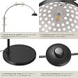 TECTAKE - Lampe sur pied ARCUS en acier style rétro, 60W noir - vignette