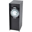 ZENITECH - Borne de jardin à fixer 2x16A + programmateur IP44 - Alu Noir - Zenitech - vignette