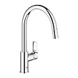 GROHE - Mitigeur évier BAULOOP bec haut avec douchette extractible GROHE 30543000 - vignette