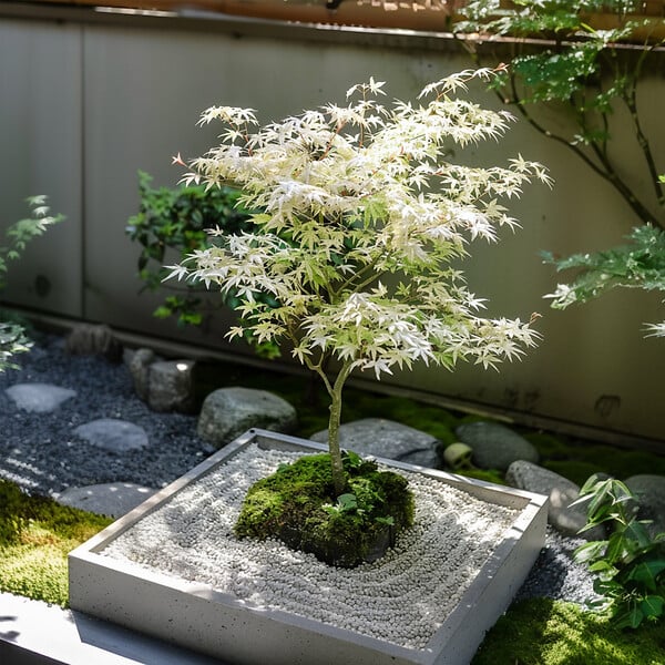 PLANT IN A BOX - Érable du Japon - Acer palmatum 'Ukigumo' - Hauteur 50-60cm - ⌀19cm - large