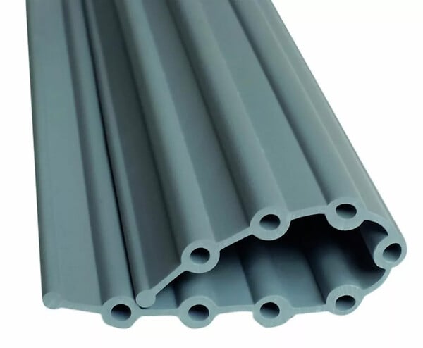 WATTELEZ - Joint de protection anti pince-doigt - WATTELEZ - avec 2 RAIL + 8 VIS L.70MM L.2050MM GRIS - 606059G - large
