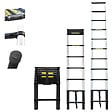 HOSTRÃ–M - Echelle telescopique 3,2m TELESCOO11, Aluminium, Pliable, Extensible, Hauteur de travail max 4,1m, Standart EN131, Garantie 5 ans, Hostrom - vignette