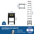 HOSTRÃ–M - Echelle telescopique 3,2m TELESCOO11, Aluminium, Pliable, Extensible, Hauteur de travail max 4,1m, Standart EN131, Garantie 5 ans, Hostrom - vignette