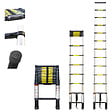 HOSTRÃ–M - Echelle telescopique 4,4m TELESCOO15, Aluminium, Pliable, Extensible, Hauteur de travail max 5,3m, Standart EN131, Garantie 5 ans, Hostrom - vignette