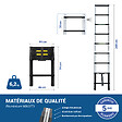 HOSTRÃ–M - Echelle telescopique 2,6m TELESCOO9, Aluminium, Pliable, Extensible, Hauteur de travail max 3,5m, Standart EN131, Garantie 5 ans, Hostrom - vignette