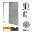 VOLET-MOUSTIQUAIRE - Lot de 2 Moustiquaires Latérales ALU H220 cm x L130 cm Blanc - vignette