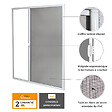 VOLET-MOUSTIQUAIRE - Lot de 2 Moustiquaires Latérales ALU H220 cm x L160 cm Blanc - vignette