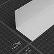 TECNOPROFILS - Cornière PVC 60 x 60 mm - Longueur 2.50 m - Blanc - Lot de 5 - vignette