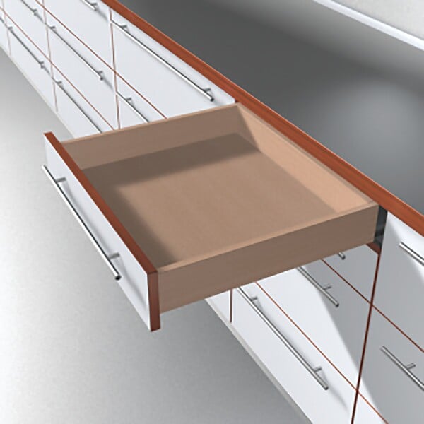 BLUM - Coulisse invisible Tandem pour tiroir bois 30kg avec amortisseur sortie totale longueur de 350mm - BLUM - COU560H350B - large