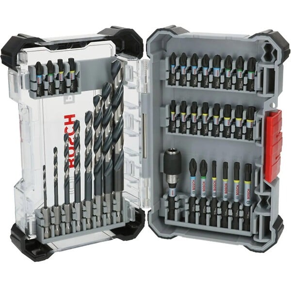 BOSCH - Jeu mixte d'embouts de tournevis à percussion et de forets à métaux PRO, 35 pièces -  - 2608521U80 - large
