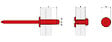 SCELL-IT - Rivet standard acier/acier tête plate 4,8X14mm SBOX - SCELL-IT - SD4814 - vignette