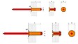 SCELL-IT - Rivet standard aluminium - acier tête fraisée 120° 3,2x8mm 500 pièces - SCELL-IT - ASK3208 - vignette