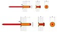 SCELL-IT - Rivet standard aluminium - acier tête fraisée 120° 3x10mm 500 pièces - SCELL-IT - ASK3010 - vignette