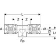 GEBERIT - Té FlowFit filetage femelle - DN. 12 / 15 - Ø 16 x 16 mm x Rp. 1/2'' -  - 620.150.00.1 - vignette