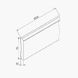 TECNOPROFILS - Plinthe MDF 2 m - Frêne Clair - Lot de 5 - 70 x 10 mm - vignette