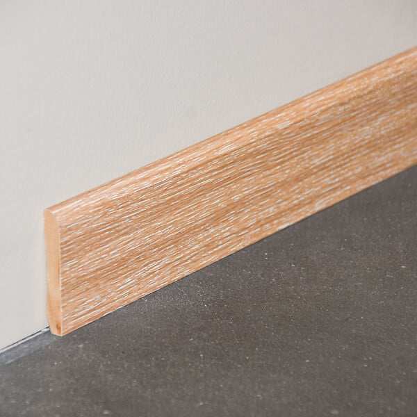 TECNOPROFILS - Plinthe MDF 2 m - Chêne Cérusé - Lot de 5 - 100 x 10 mm - large