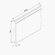 TECNOPROFILS - Plinthe MDF 2 m - Pin blanc - Lot de 5 - 100 x 10 mm - vignette