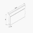 TECNOPROFILS - Plinthe MDF 2 m - Chêne Cérusé - Lot de 5 - 80 x 14 mm - vignette