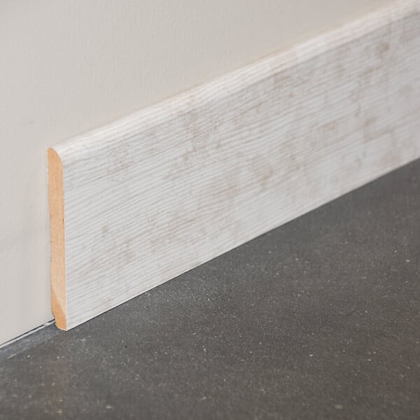 TECNOPROFILS - Plinthe MDF 2 m - Frêne Clair - Lot de 5 - 80 x 14 mm - large