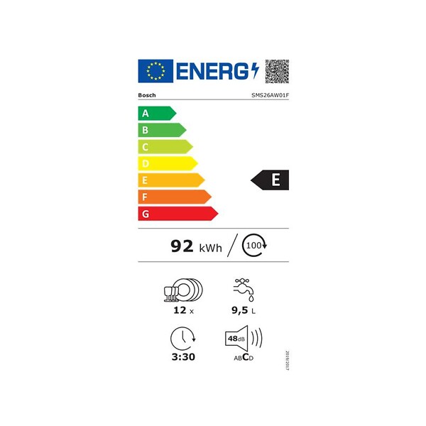 BOSCH - lave-vaisselle 60cm 12 couverts 48db blanc - SMS26AW01F - large