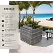 TECTAKE - Fauteuil en rotin Lignano gris - vignette