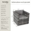 TECTAKE - Fauteuil en rotin Lignano gris - vignette