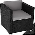 TECTAKE - Fauteuil en rotin Lignano noir - vignette